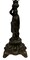 Poseidon Metal Lamp Base, Dark Bronze Finish With Gold Highlights, Nicely Weighted, 21" Tall